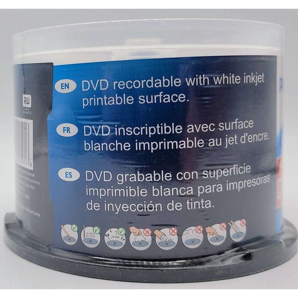Philips White Inkjet Printable 16X DVD+R Media 50 Pk in Cake Box (DR4I6B50F/17) - Picture 5 of 5